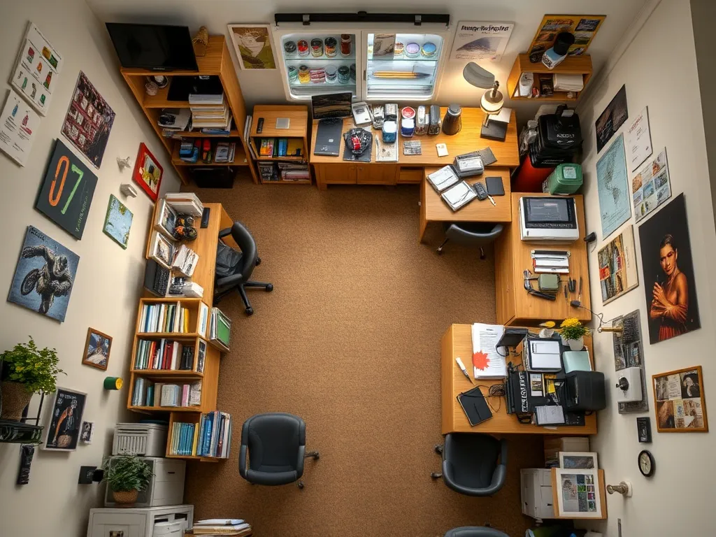 Organised hobby space with multiple zones