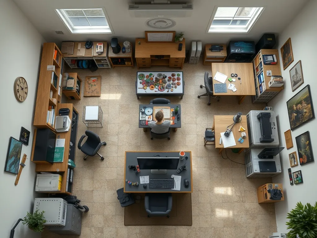 Dedicated cutting and work area