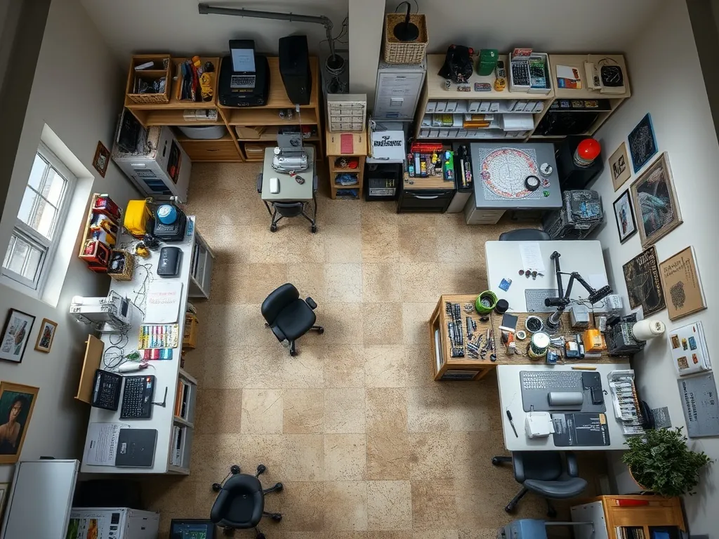 Furniture cut-out set for layout planning